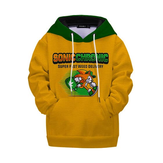 Sonic Chronic Super Fast Weed Delivery Funny Kids Hoodie
