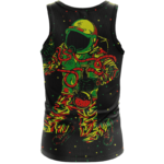 Space Man Astronaut Galaxy Smoking Bong Spaced Out Tank Top - back