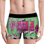 Spongebob Smoking Kush Out of Pineapple Bong 420 Men's Boxers