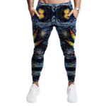 Starry Night Marijuana Leaf Painting Parody Jogger Pants