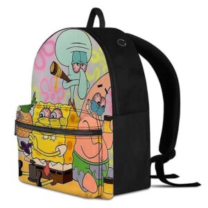 Stoned Spongebob Patrick and Squidward Dope and Fun Backpack