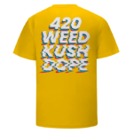 Stoned Girl Smoking Kush Color Splash 420 Marijuana T-Shirt