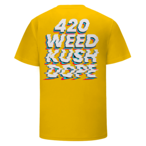 Stoned Girl Smoking Kush Color Splash 420 Marijuana T-Shirt