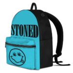 Stoned Smiley Face Marijuana Weed Eyes Dope Blue Knapsack