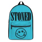 Stoned Smiley Face Marijuana Weed Eyes Dope Blue Knapsack
