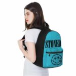 Stoned Smiley Face Marijuana Weed Eyes Dope Blue Knapsack