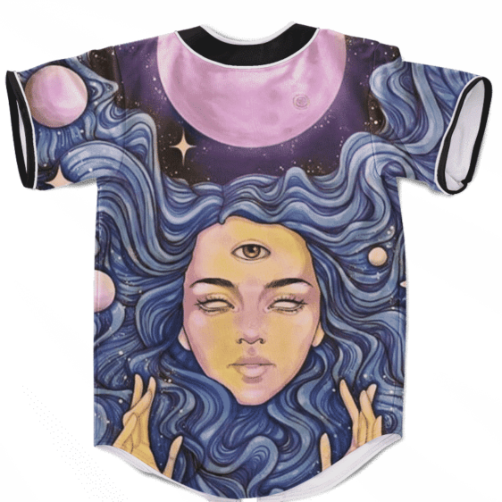 Stoned Spaced Out Girl 420 Weed Pop Art Culture Baseball Jersey