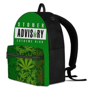 Stoner Advisory Extreme High Sativa Pattern Gnarly Backpack