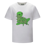 Stoner Alien Hugging Marijuana Mary Jane Nug Weed T-shirt