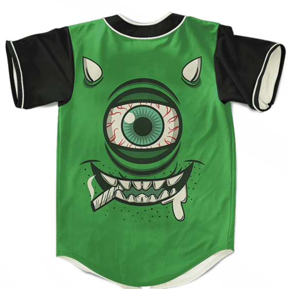 Stoner Mike Monsters Inc Dope Green Awesome Baseball Jersey