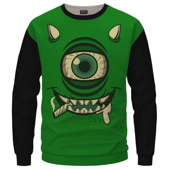 Stoner Mike Monsters Inc Dope Green Black Sweater