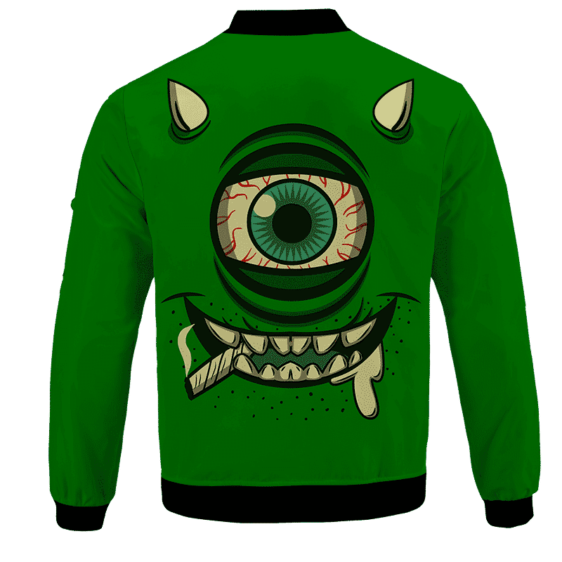 Stoner Mike Monsters Inc Dope Green Bomber Jacket -BACK