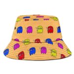 Stoner Pac-Man Ghosts Smoking Marijuana Joint Bucket Hat