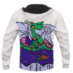 Stoner Piccolo Bong Hits Hemp Weed Pot 420 Awesome White Hoodie - BACK