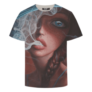 Stoner Smoking Cute Girl Awesome Art Full Print T-shirt