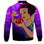 Stoner Snow White Apple Pipe Marijuana Dope Bomber Jacket - BACK