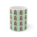 Stoner Super Mario Weed Pattern Unique Ceramic Coffee Mug