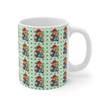 Stoner Super Mario Weed Pattern Unique Ceramic Coffee Mug