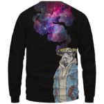 Storm Trooper Smoking Galaxy 420 Marijuana Crewneck Sweatshirt Back