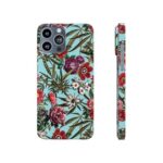 Stunning Floral Marijuana Leaf & Rose Art iPhone 13 Case