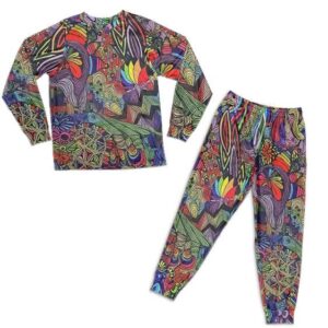 Stunning Psychedelic Artwork Multicolor Pyjamas Set
