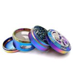 Stunning Skull Icon Design Neon Colored Weed Herb Grinder