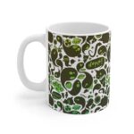 Stylish Weed Cartoon 420 Doodle Art Ceramic Coffee Mug