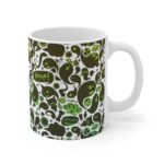 Stylish Weed Cartoon 420 Doodle Art Ceramic Coffee Mug