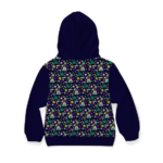 Stylish Ziplock Bong Marijuana Hemp Pattern Kids Hoodie