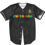 Super High Mario Parody Cute Bomb Weed Nug Dope Baseball Jersey