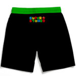 Super Stoned Mushroom Weed Marijuana Mario Black Beach Shorts