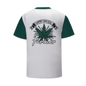 Support Your Local Cannabis Farmer Logo White T-Shirt