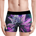 THC Cannabis Plant 420 Weed Vibrant Marijuana Men's Boxers