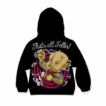 That's All Folks Porky Pig Smoking Parody Children Hoodie