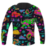The Adventures of Rick and Morty Monsters Trippy Marijuana Hoodie Back