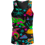 The Adventures of Rick and Morty Monsters Trippy Marijuana Tank Top