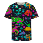 The Adventures of Rick and Morty Monsters Trippy Weed T-Shirt