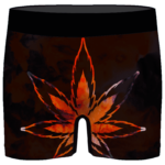 Tie Dye Marijuana Leaf Fire Effect 420 Marijuana Men's Underwear