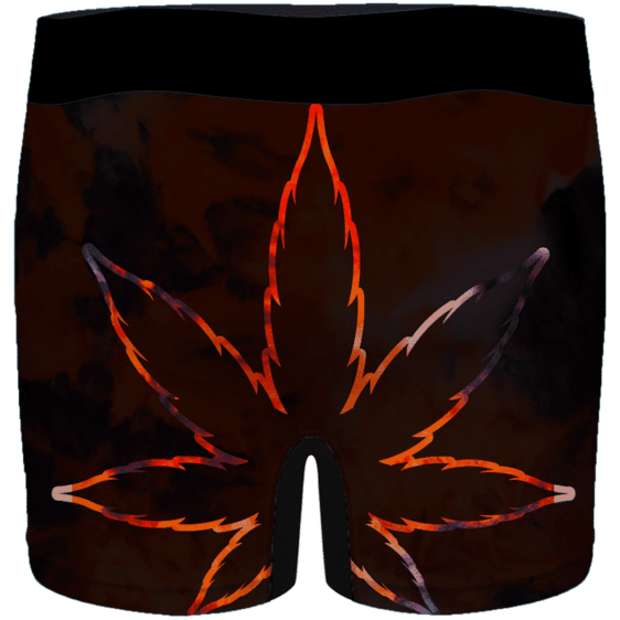 Tie Dye Marijuana Leaf Fire Effect 420 Marijuana Men's Underwear