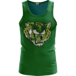 Tiger Smoking Doobie Weed Marijuana Green Awesome Tank Top