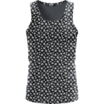 Tiny Weed Trippy Pattern 420 Marijuana Dark Blue Tank Top