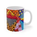 Trippy 420 Rolling Stones Logo Art Dope Ceramic Mug
