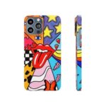 Trippy 420 Rolling Stones Logo Art Stylish iPhone 13 Case