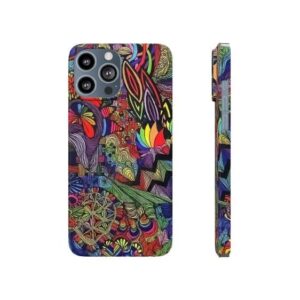 Trippy Abstract Doodle Artwork Dope 420 Weed iPhone 13 Case