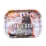 Trippy Bear Life is Good Holding Kush Marijuana Rolling Tray