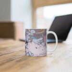 Trippy Cute Unicorn Rainbow Marijuana Art Ceramic Mug