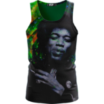 Trippy Galaxy Jimi Hendrix Smoking Joint 420 Marijuana Tank Top