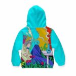Trippy Guy Hitting Bong Art Dope 420 Marijuana Kids Hoodie
