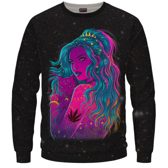 Trippy Kush Princess Galaxy Art Awesome Sweatshirt