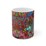 Trippy Monster Weed Cartoon Pattern Dope 420 Coffee Mug